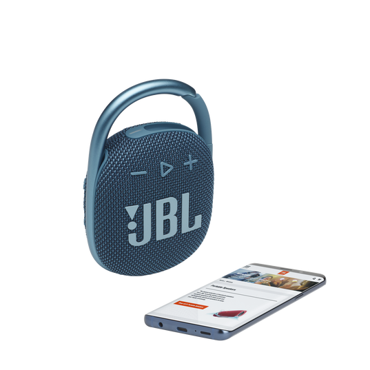 JBL Clip 4 - Blue - Ultra-portable Waterproof Speaker - Detailshot 1