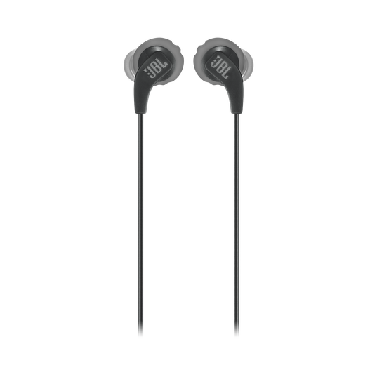 JBL Endurance RUN - Black - Sweatproof Wired Sport In-Ear Headphones - Front