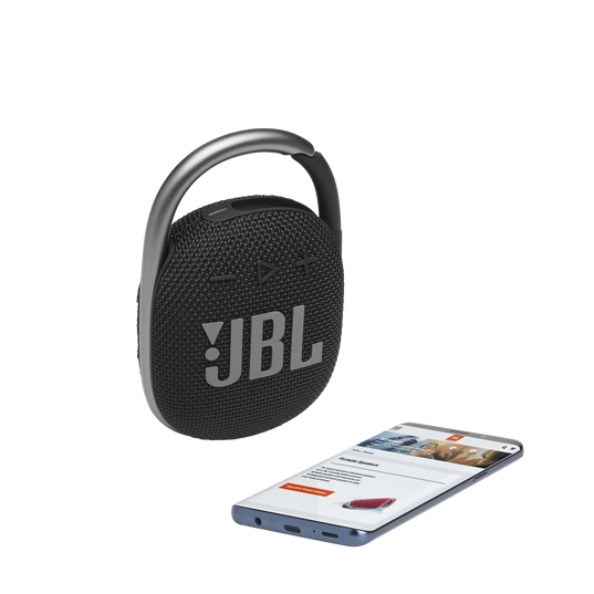 JBL Clip 4 - Black - Ultra-portable Waterproof Speaker - Detailshot 1