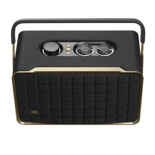 JBL Authentics 300 - Black - Portable smart home speaker with Wi-Fi, Bluetooth and voice assistants with retro design. - Detailshot 1