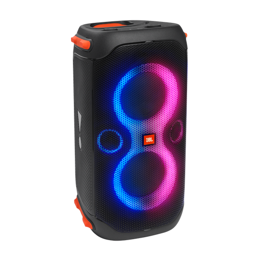 JBL Partybox 110 - Black - Portable party speaker with 160W powerful sound, built-in lights and splashproof design. - Hero