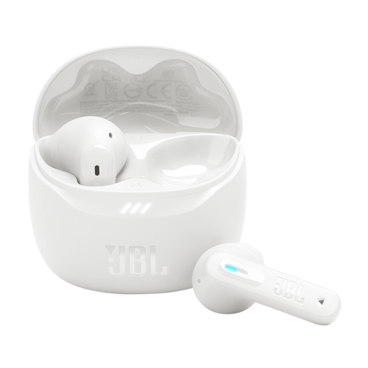 JBL Tune Flex 2 - White - True Wireless Noise Cancelling Earbuds - Hero