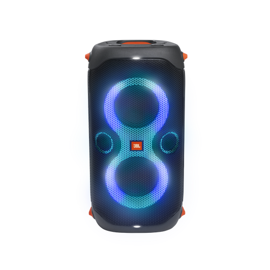 JBL Partybox 110 - Black - Portable party speaker with 160W powerful sound, built-in lights and splashproof design. - Front