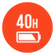 40 horas de reproducción en total y carga rápida