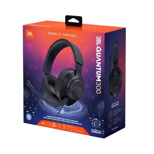 JBL Quantum 300 Auriculares integrales híbridos para gaming en